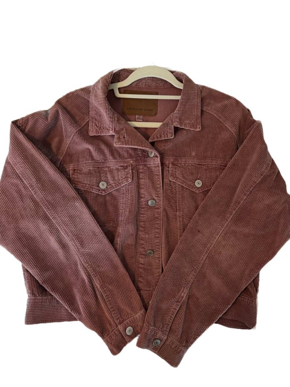 American Eagle Outfitters Dusty Rose Corduroy Trucker Jacket